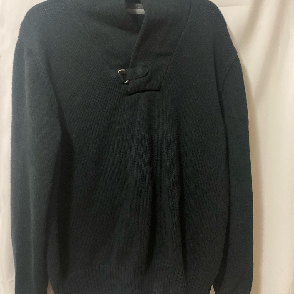 Banana Republic Men's Dark Turtleneck Sweater with Buckle
